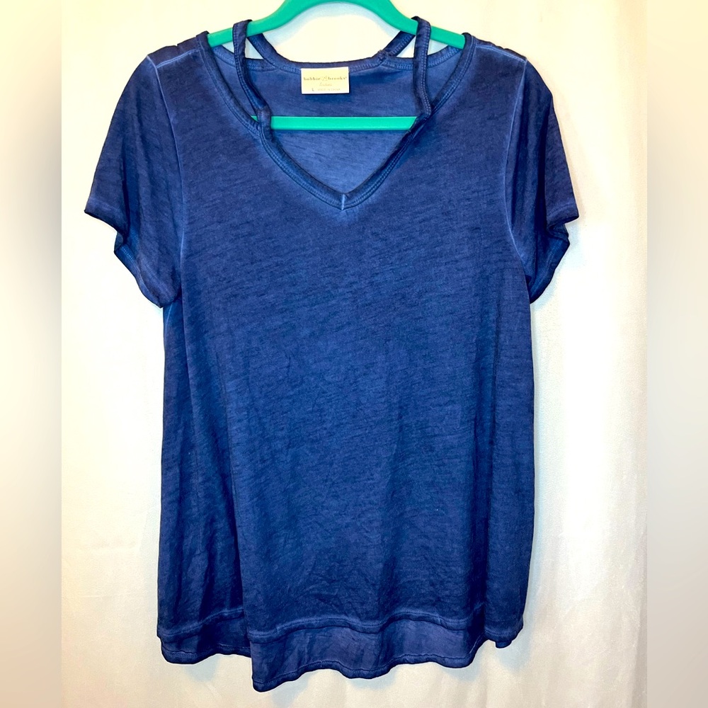 Bobbie Brooks Cutout Neck Tee